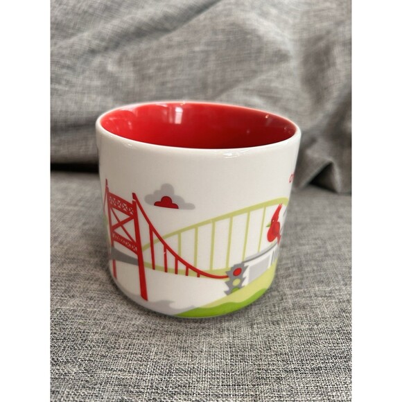 2014 Starbucks You Are Here Collection Ohio 14 Oz Coffee Cup Mug Red White - Picture 4 of 6